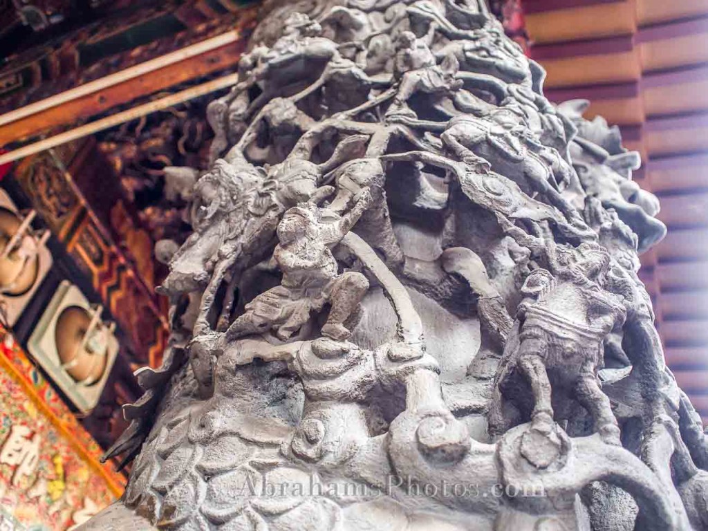 Pillar Art Sanfong Temple Kaohsiung Taiwan