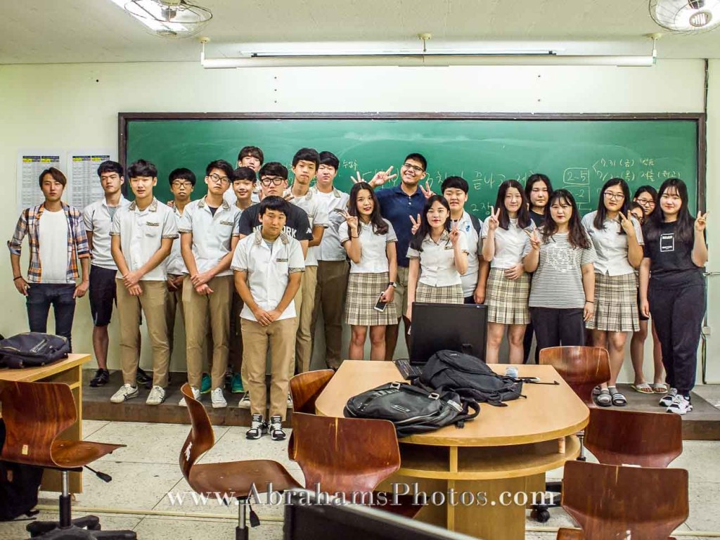 Group Photo Korean High School Busan Korea